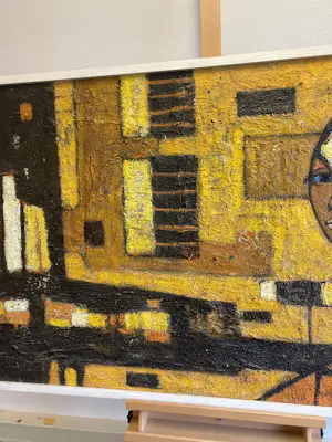 Ivan Sedlisky - Olieverf op board , Titel onbekend – ca. 1970 kopen? Bied vanaf 1000!