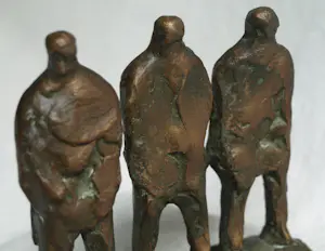 Brons (Onbekend) - Bronzen beeld , Drie Mannen kopen? Bied vanaf 100!