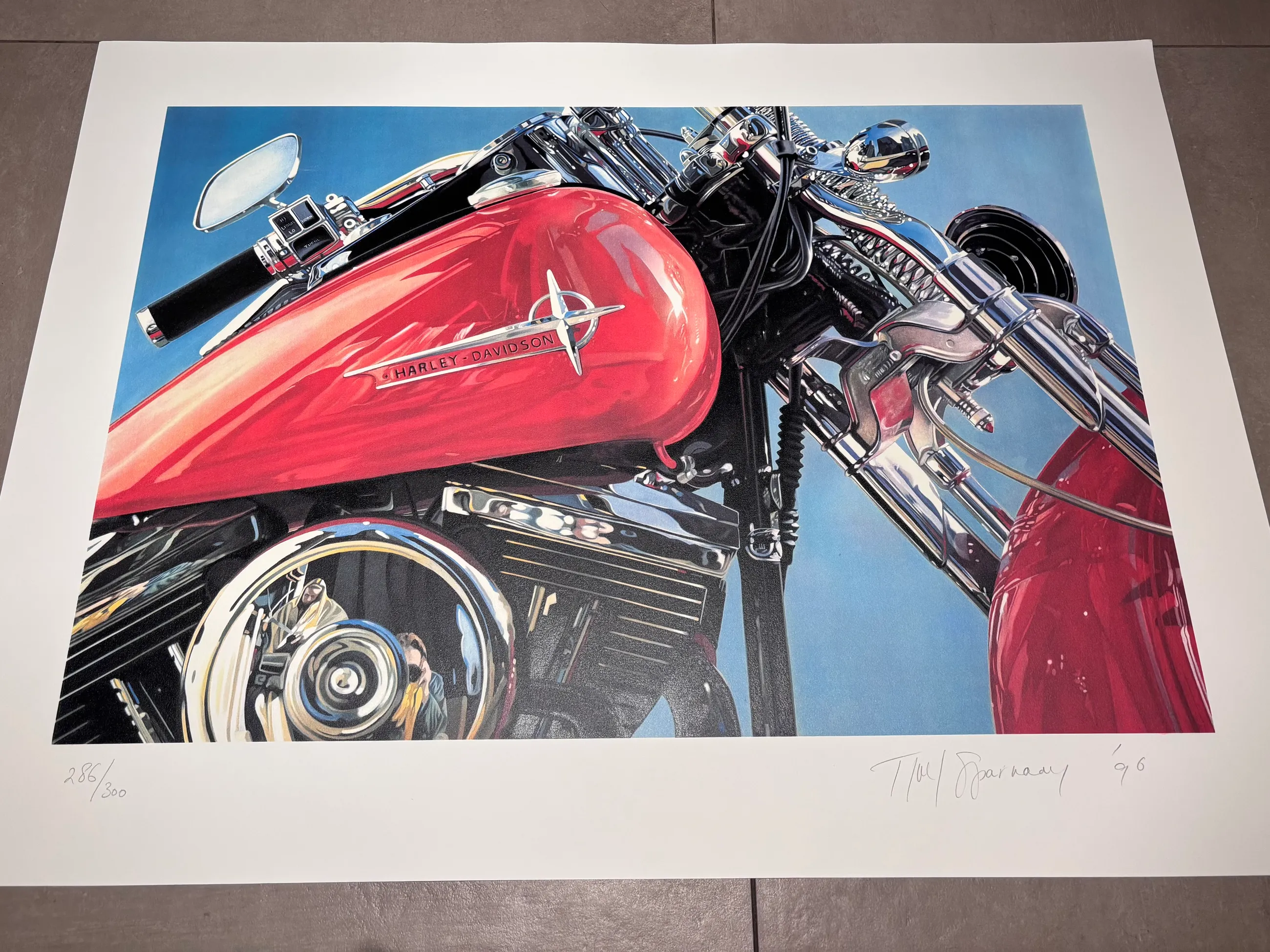 Buy Tjalf Sparnaay - Zeer grote zeefdruk “Harley”? Bid from 150!