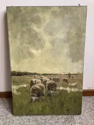 Willem Steelink (jr.) - Schapen op de hei verkocht voor € 405!