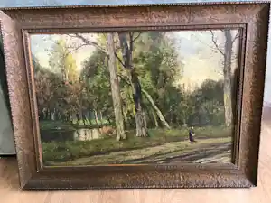 AcheterBernard Ferdinand Hoppe - Landschap met bomen en water? Enchérissez de 125!