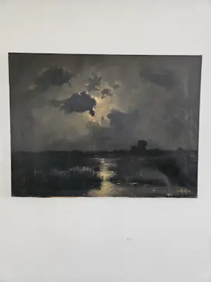 Conrad van Reken - Donker landschap kopen? Bied vanaf 50!