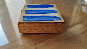 Leon Adriaans - Beschilderd sigarenkistje kopen? Bied vanaf 425!