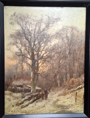 Willem Hendrik Eickelberg - Wintertafereel kopen? Bied vanaf 450!