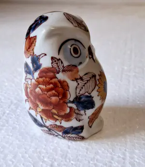 Keramiek overige - vintage Chinese Canton Imari geëmailleerde porseleinen uilenvogelfiguur kopen? Bied vanaf 20!