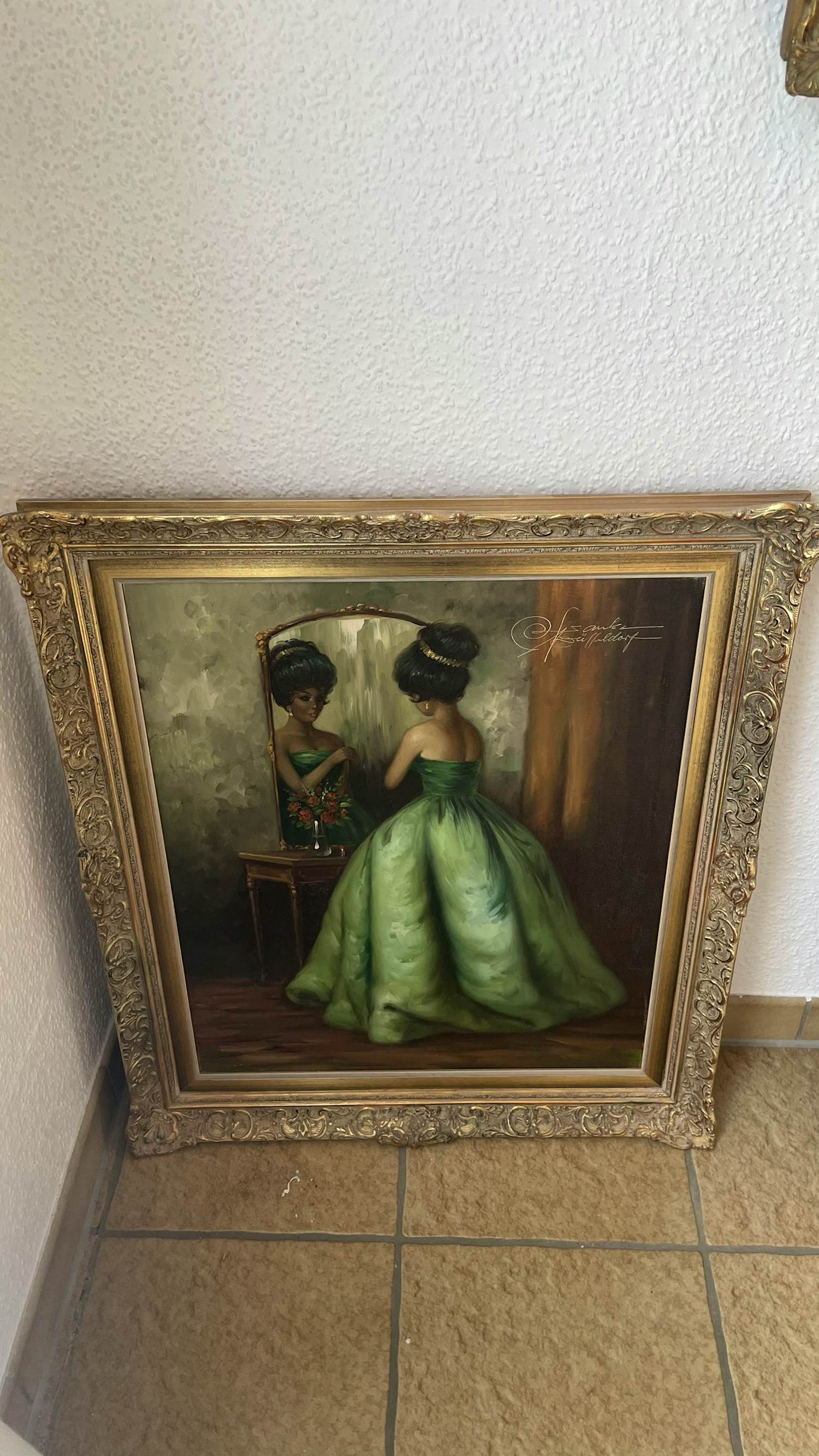 Rudolf Otto Franke - Bundle aus 3 Bildern: Frau vor Spiegel, 2x Pfeiffe rauchender Mann kopen? Bied vanaf 150!