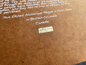 Onbekend - Geëtste aluminium First Nations plaquette kopen? Bied vanaf 60!