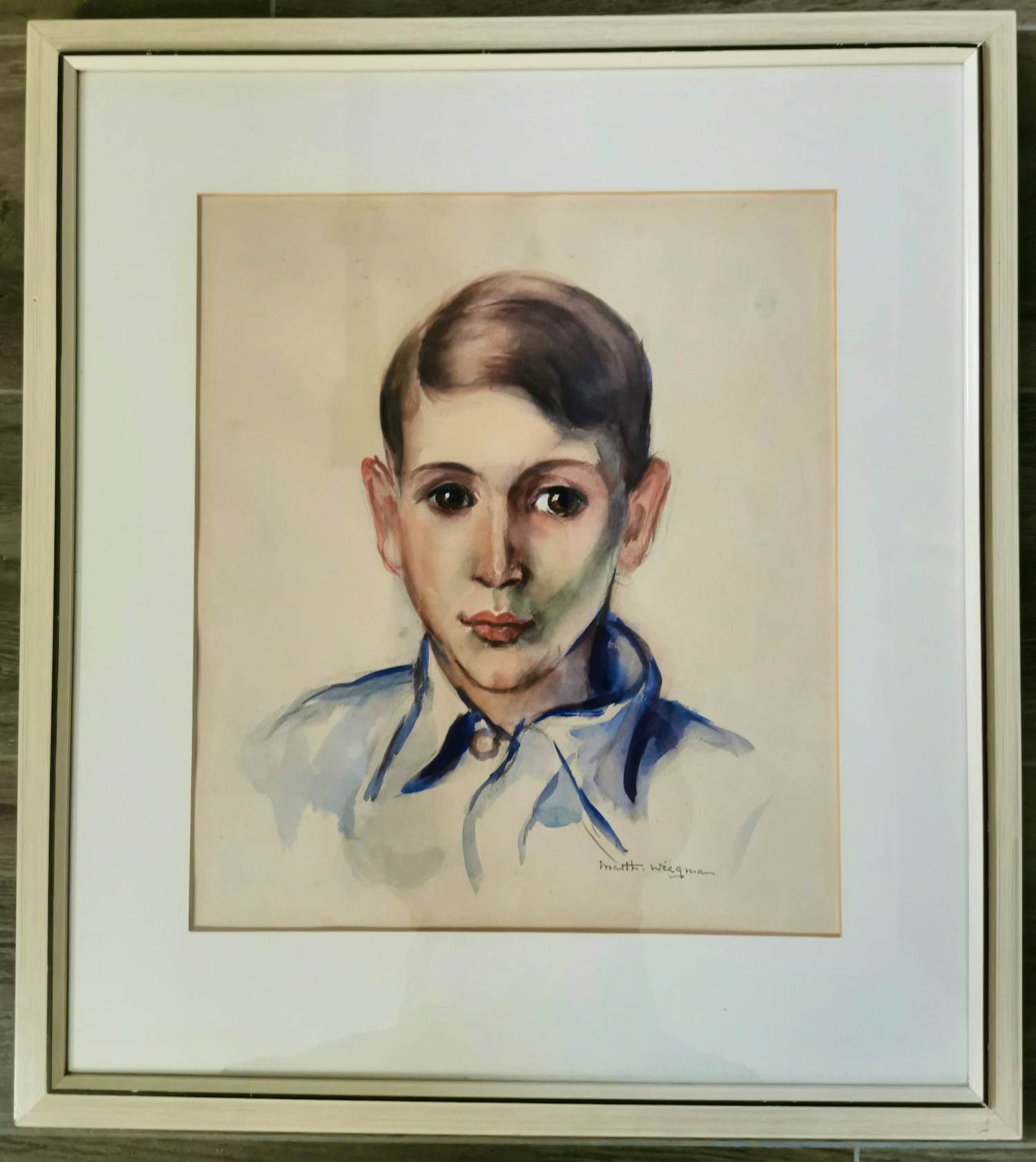 Buy Matthieu Wiegman - Aquarel jongensportret? Bid from 175!