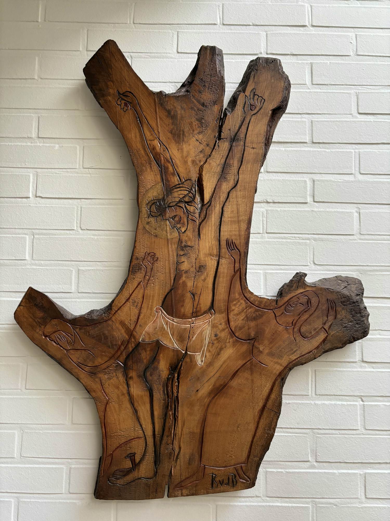 Albert (Bert) Van Den Broeck - Houtsculptuur Christus aan het kruis kaufen? Bieten Sie von 95!