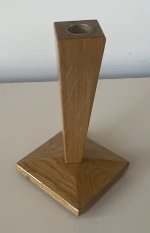 Onbekend - Twee houten art deco kandelaren kopen? Bied vanaf 20!