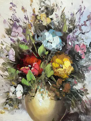 Onbekend - Stilleven bloemen in vaas. kopen? Bied vanaf 40!