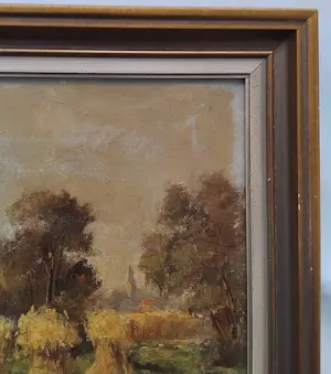 Clemens Wolters - Landschap met hooibergen kopen? Bied vanaf 50!