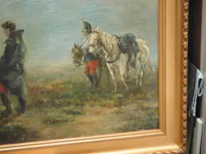 Onbekend - Soldaten met paarden op afgelegen plek bij graf kopen? Bied vanaf 60!