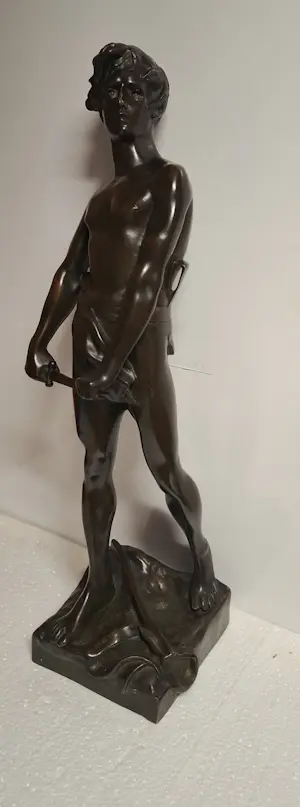 Brons (Onbekend) - Delattre Franse bronzen figuratieve sculptuur Vingt-Ans kopen? Bied vanaf 150!