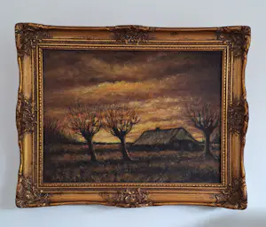 Onbekend - realistisch landschap met impressionistische en expressionistische invloeden kopen? Bied vanaf 40!