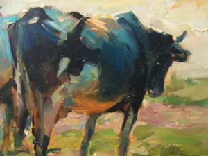 Onbekend - Boer met koeien (gesigneerd J A .62} kopen? Bied vanaf 70!