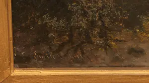 Onbekend - Bosgezicht met twee figuren kopen? Bied vanaf 250!