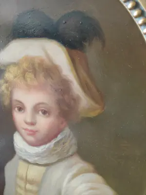 Niet of onleesbaar gesigneerd - Portret jongetje kopen? Bied vanaf 10!