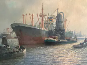 Jacobus Leonardus van der Meide - Harbour view kopen? Bied vanaf 125!