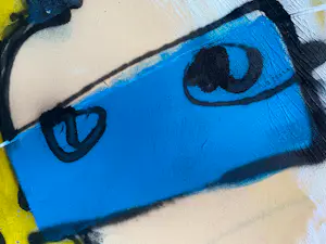 Herman Brood - Man met masker kopen? Bied vanaf 1500!