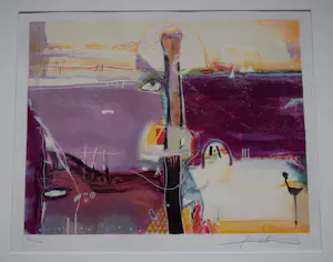 Kantcho Kanev - Abstracte litho – genummerd 117/500 – kleurrijk modern kopen? Bied vanaf 50!