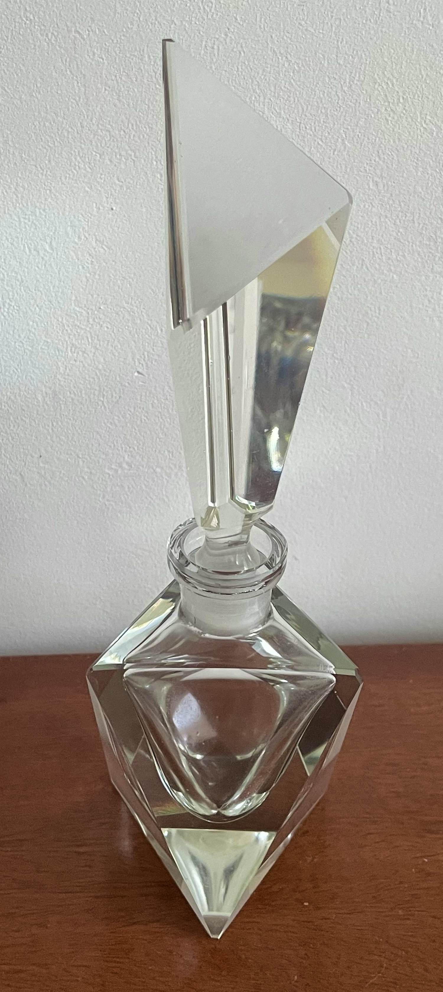 Onbekend - Art deco Facet geslepen kristallen parfumfles kopen? Bied vanaf 20!
