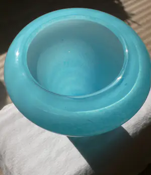 Murano Glas - Mushroom shaped Vase - Light blue in good condition kopen? Bied vanaf 35!