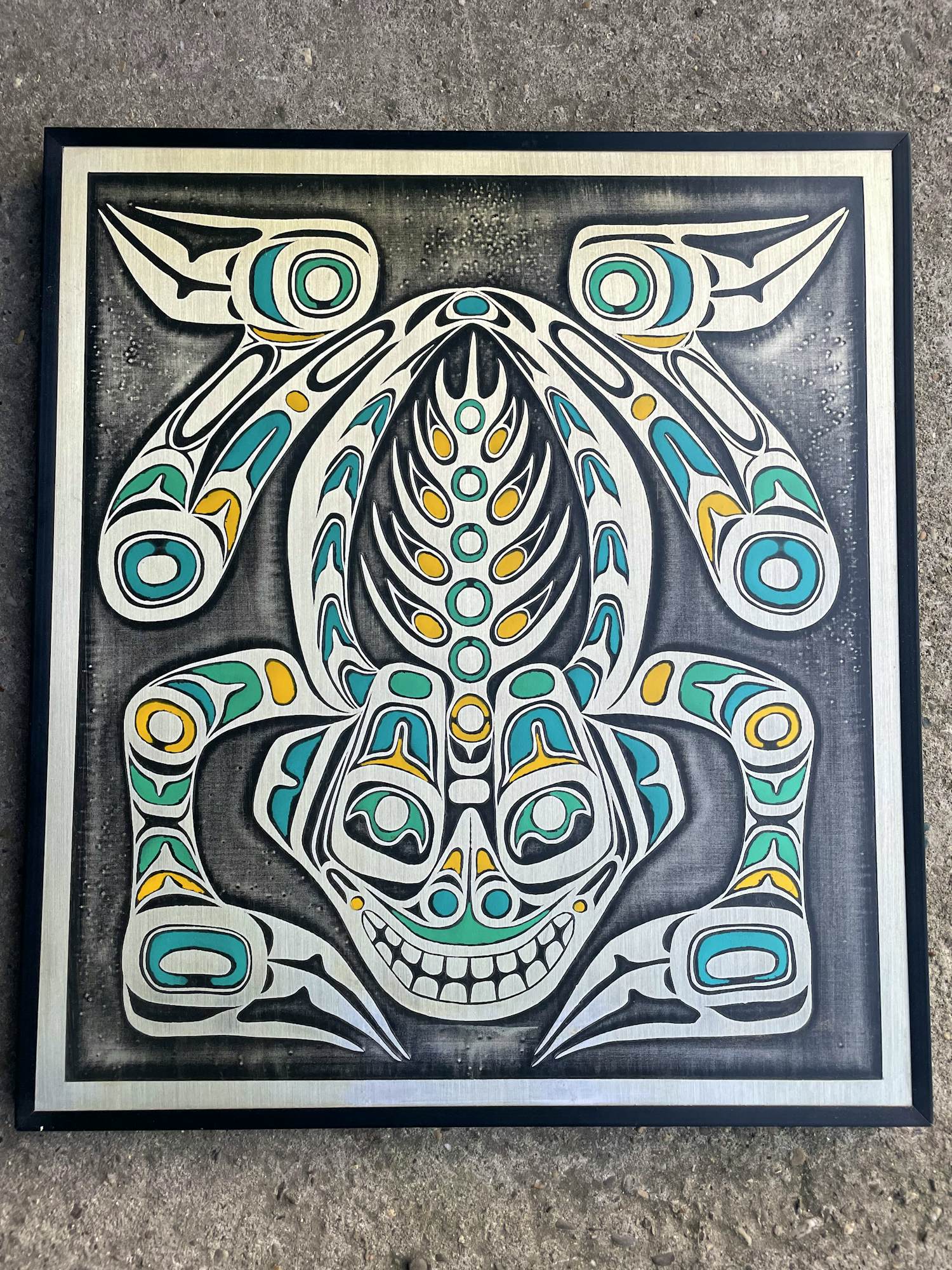 Onbekend - Geëtste aluminium First Nations plaquette kopen? Bied vanaf 60!