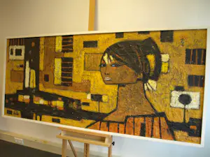 Ivan Sedlisky - Olieverf op board , Titel onbekend – ca. 1970 kopen? Bied vanaf 1000!