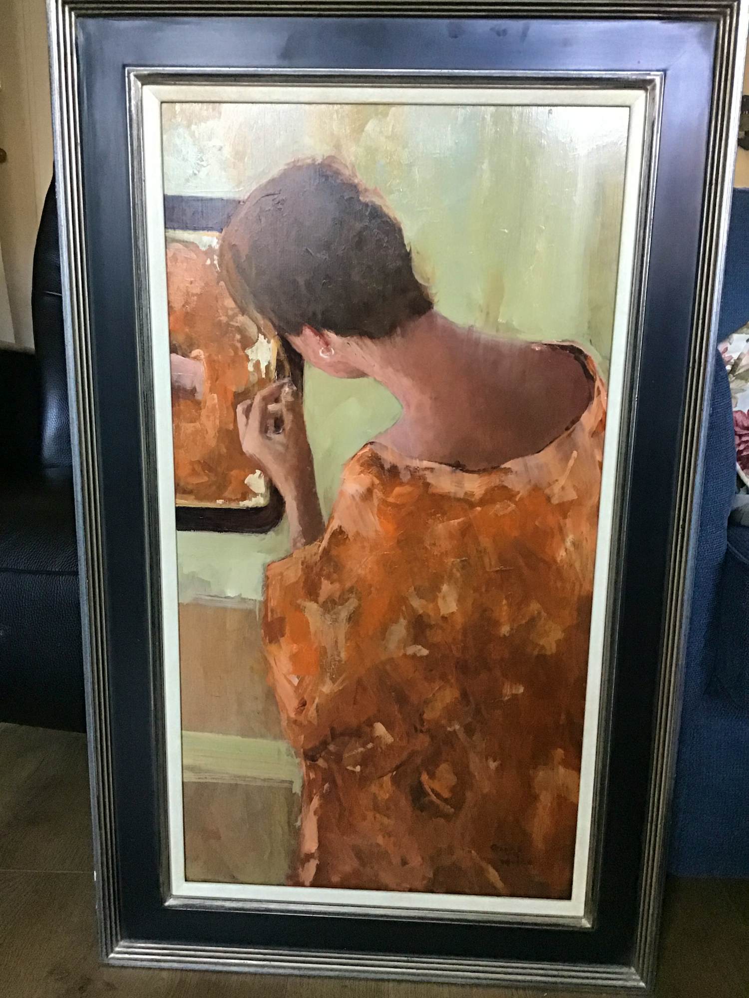 Gerard van de Weerd - vrouw met spiegel kopen? Bied vanaf 550!