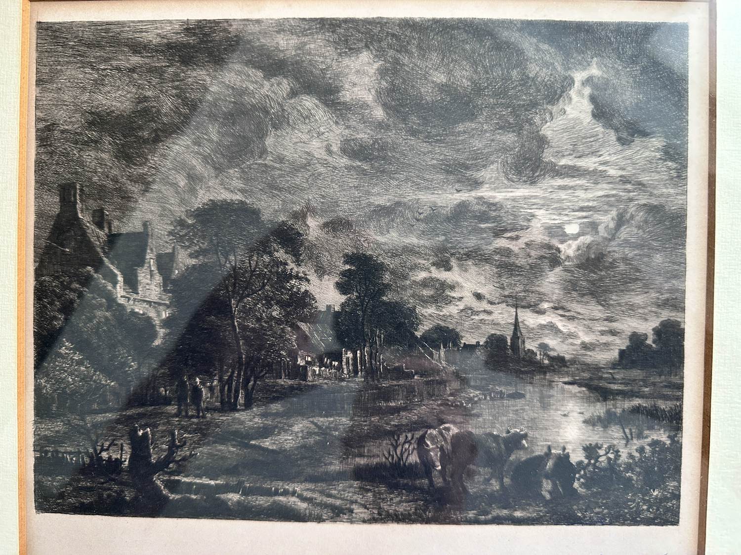 Willem Steelink (sr.) - Landschap bij maneschijn kopen? Bied vanaf 30!