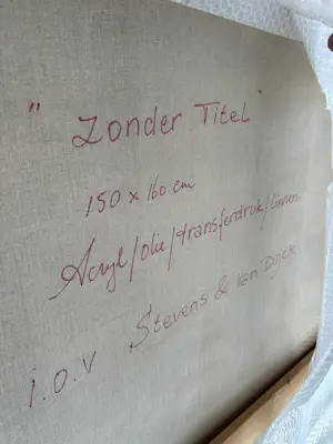 Onbekend - Kleurrijk kunstwerk met diverse technieken kaufen? Bieten Sie von 100!