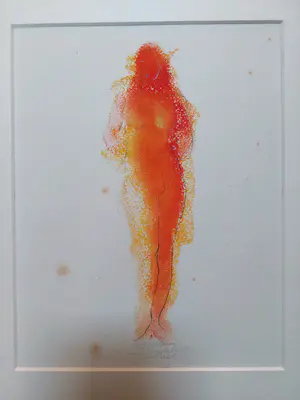 Neel Korteweg - Aquarel zonder titel - ingelijst kopen? Bied vanaf 60!