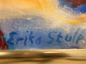 Erica Stulp - Expressionistisch prachtig en kleurrijk landschaps schilderij kopen? Bied vanaf 300!