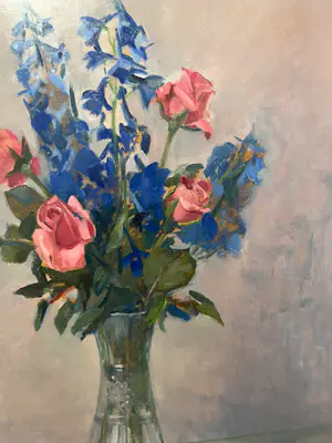 Onbekend - gesigneerd LS, stilleven met vaas met bloemen kopen? Bied vanaf 60!