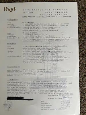 Marc Chagall - Vitraux pour Jeruzalem kopen? Bied vanaf 175!