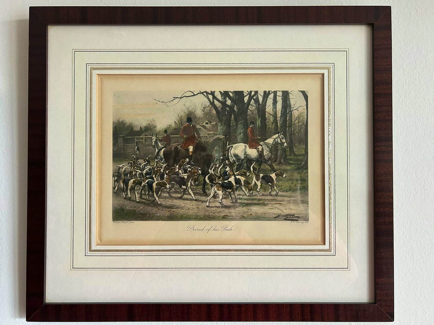 Onbekend - Mooi jacht tafereel van paarden kopen? Bied vanaf 60!