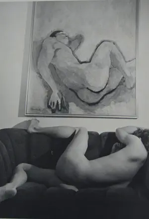 Onbekend - Naakt onder schilderij. Monogram; JB kopen? Bied vanaf 50!