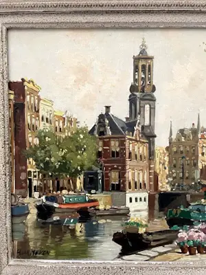 Hendrik ten Hoven - Zicht op Amsterdamse gracht kopen? Bied vanaf 250!