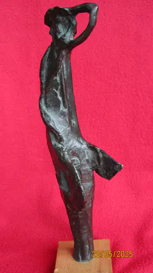 Brons (Onbekend) - Man en vrouw in de wind. kopen? Bied vanaf 150!