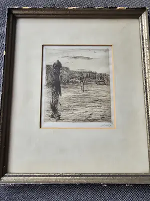Marius Bauer - Originele Ets – "Een straat in Gwalior" (1926) – Handgesigneerd kaufen? Bieten Sie von 60!