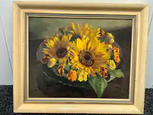 Anton Voorzanger - Schaal met zonnebloemen vendu pour 120€ !
