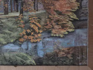 Onbekend - Bosgezicht met vijver. OPHALEN. kopen? Bied vanaf 20!