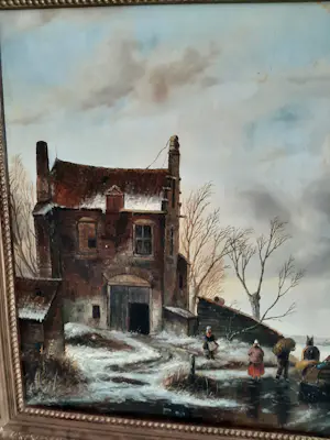 Jacques van Eck - Oud-hollands wintertafereel. kopen? Bied vanaf 270!