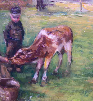 Onbekend - Moeder en kinderen met kalfje. kopen? Bied vanaf 10!