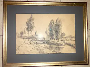 Johannes Embrosius van de Wetering de Rooij - Landschap met brug kaufen? Bieten Sie von 35!