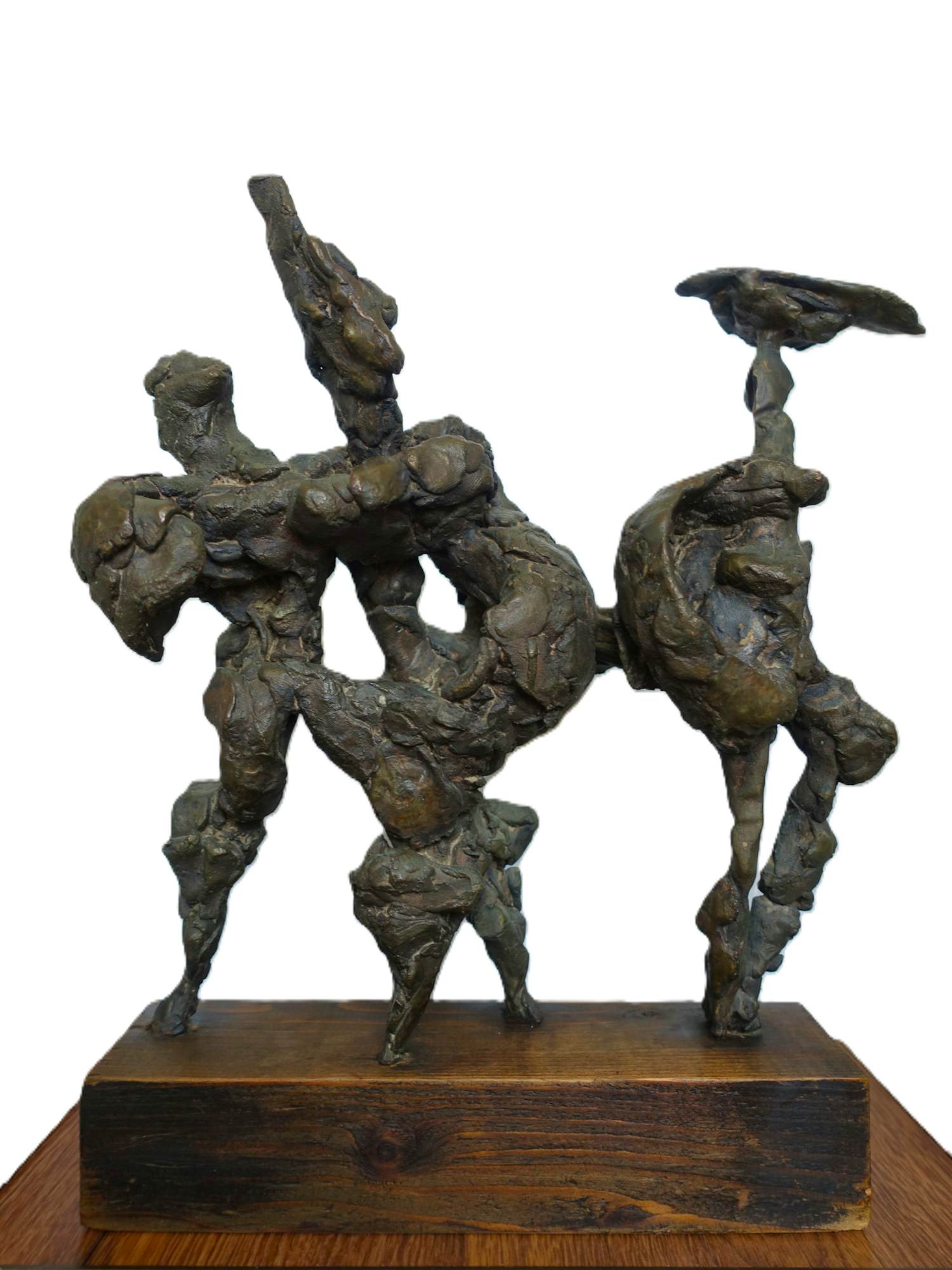 Brons (Onbekend) - "Abstracte figuren" in brons verkocht voor € 300!