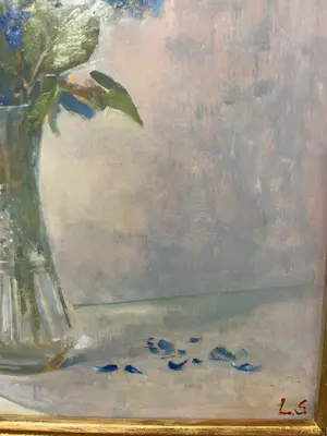 Onbekend - gesigneerd LS, stilleven met vaas met bloemen kopen? Bied vanaf 60!