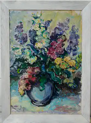 Lide Tulp - Stilleven. Vaas met bloemen verkauft für € 50!
