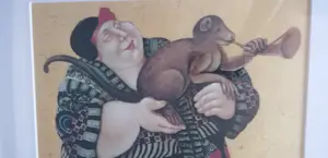 Ada Breedveld - Dame in kimono met aap kopen? Bied vanaf 69!